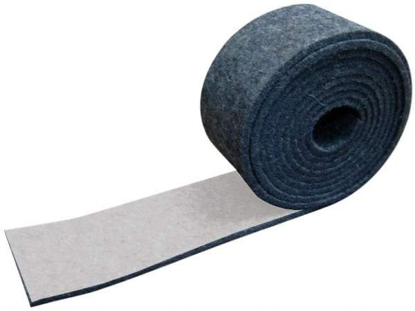 Made in USA - 1/8 Inch Thick x 1-1/2 Inch Wide x 5 Ft. Long, Felt Stripping - Gray, Adhesive Backing - Strong Tooling