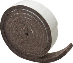 Made in USA - 1/4 Inch Thick x 1 Inch Wide x 5 Ft. Long, Felt Stripping - Gray, Adhesive Backing - Strong Tooling