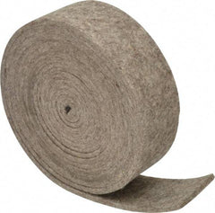 Made in USA - 1/8 Inch Thick x 1-1/2 Inch Wide x 10 Ft. Long, Felt Stripping - Gray, Plain Backing - Strong Tooling