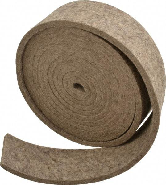 Made in USA - 1/4 Inch Thick x 2 Inch Wide x 10 Ft. Long, Felt Stripping - Gray, Plain Backing - Strong Tooling