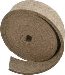 Made in USA - 1/4 Inch Thick x 2 Inch Wide x 10 Ft. Long, Felt Stripping - Gray, Plain Backing - Strong Tooling