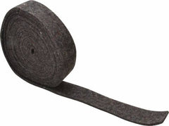 Made in USA - 1/8 Inch Thick x 1 Inch Wide x 10 Ft. Long, Felt Stripping - Gray, Plain Backing - Strong Tooling