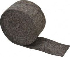 Made in USA - 1/8 Inch Thick x 2 Inch Wide x 10 Ft. Long, Felt Stripping - Gray, Plain Backing - Strong Tooling