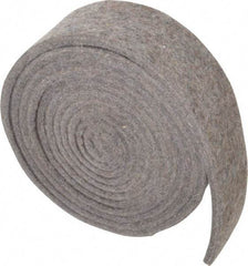 Made in USA - 1/4 Inch Thick x 2 Inch Wide x 10 Ft. Long, Felt Stripping - Gray, Plain Backing - Strong Tooling