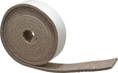 Made in USA - 1/4 Inch Thick x 1-1/2 Inch Wide x 10 Ft. Long, Felt Stripping - Gray, Adhesive Backing - Strong Tooling