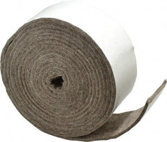 Made in USA - 1/8 Inch Thick x 2 Inch Wide x 10 Ft. Long, Felt Stripping - Gray, Adhesive Backing - Strong Tooling