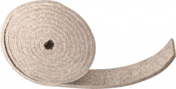 Made in USA - 1/4 Inch Thick x 2 Inch Wide x 10 Ft. Long, Felt Stripping - Gray, Adhesive Backing - Strong Tooling