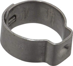 Oetiker - 11.4 to 13.3mm, 1-Ear Clamp - 1/2" Noml Size, 6mm Inner Width, 7mm Wide x 0.6mm Thick, Stainless Steel - Strong Tooling