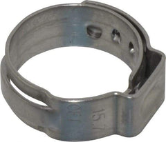 Oetiker - Stepless Ear Clamp - 5/8" Noml Size, 8mm Inner Width, 7mm Wide x 0.6mm Thick, Stainless Steel - Strong Tooling