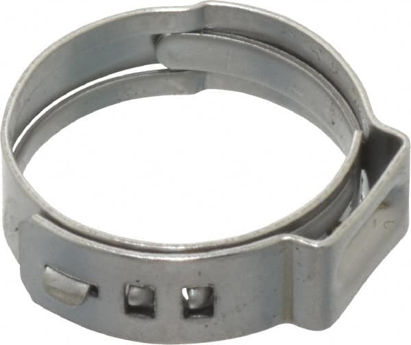 Oetiker - Stepless Ear Clamp - 3/4" Noml Size, 10mm Inner Width, 7mm Wide x 0.6mm Thick, Stainless Steel - Strong Tooling