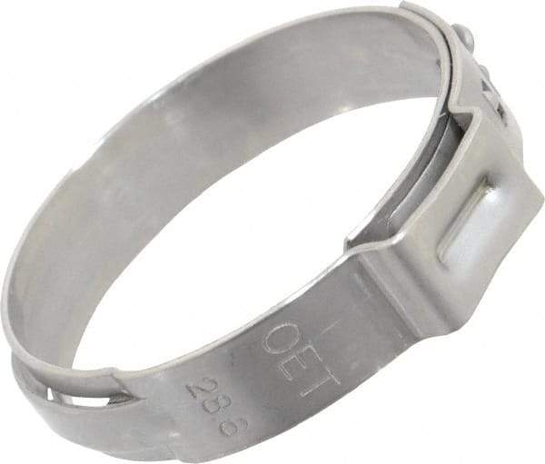 Oetiker - Stepless Ear Clamp - 1-1/8" Noml Size, 10mm Inner Width, 7mm Wide x 0.6mm Thick, Stainless Steel - Strong Tooling