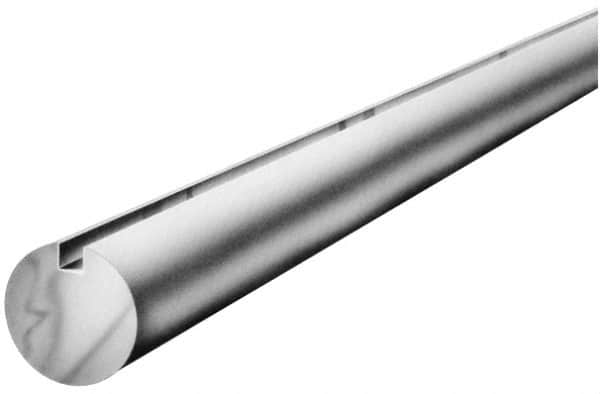 Made in USA - 1-3/16" Diam, 2' Long, 316 Stainless Steel Keyed Round Linear Shafting - 1/4" Key - Strong Tooling