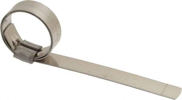 IDEAL TRIDON - 1" ID, Grade 201, Stainless Steel Preformed J-Type Clamp - 1/2" Wide x 0.03" Thick - Strong Tooling