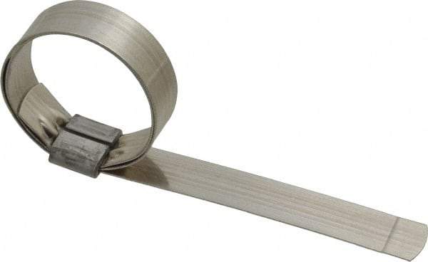 IDEAL TRIDON - 1-1/2" ID, Grade 201, Stainless Steel Preformed J-Type Clamp - 5/8" Wide x 0.03" Thick - Strong Tooling