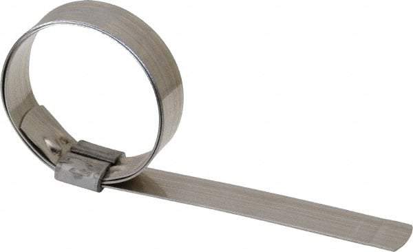 IDEAL TRIDON - 1-3/4" ID, Grade 201, Stainless Steel Preformed J-Type Clamp - 5/8" Wide x 0.03" Thick - Strong Tooling