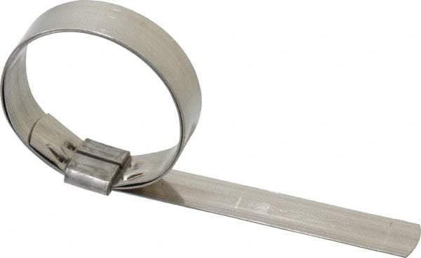 IDEAL TRIDON - 2" ID, Grade 201, Stainless Steel Preformed J-Type Clamp - 5/8" Wide x 0.03" Thick - Strong Tooling