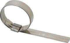 IDEAL TRIDON - 2" ID, Grade 201, Stainless Steel Preformed J-Type Clamp - 5/8" Wide x 0.03" Thick - Strong Tooling