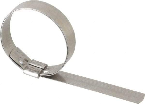 IDEAL TRIDON - 2-1/4" ID, Grade 201, Stainless Steel Preformed J-Type Clamp - 5/8" Wide x 0.03" Thick - Strong Tooling