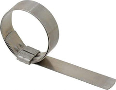 Made in USA - 2" ID, Grade 201, Stainless Steel Preformed J-Type Clamp - 3/4" Wide x 0.03" Thick - Strong Tooling