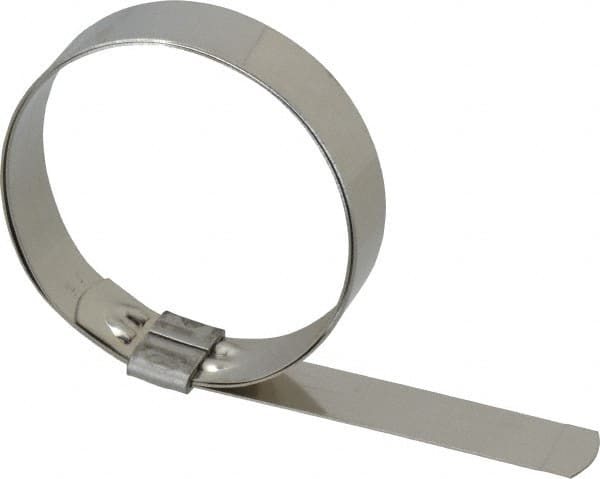 IDEAL TRIDON - 3" ID, Grade 201, Stainless Steel Preformed J-Type Clamp - 3/4" Wide x 0.03" Thick - Strong Tooling