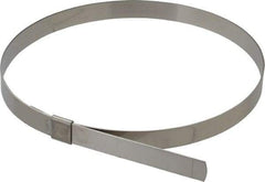 IDEAL TRIDON - 7" ID, Grade 201, Stainless Steel Preformed Center Punch Type Clamp - 5/8" Wide x 0.025" Thick - Strong Tooling