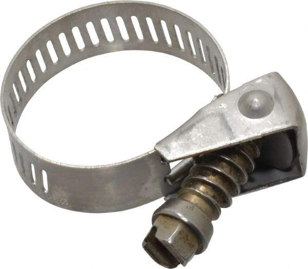 IDEAL TRIDON - SAE Size 12, 1/2 to 1-1/4" Diam, Stainless Steel Quick Release Worm Drive Clamp - 1/2" Wide, Material Grade 301, Series 550 - Strong Tooling