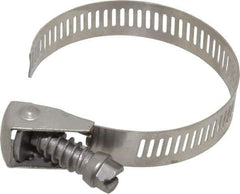 IDEAL TRIDON - SAE Size 20, 3/4 to 1-3/4" Diam, Stainless Steel Quick Release Worm Drive Clamp - 1/2" Wide, Material Grade 301, Series 550 - Strong Tooling