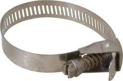 IDEAL TRIDON - SAE Size 28, 1 to 2-1/4" Diam, Stainless Steel Quick Release Worm Drive Clamp - 1/2" Wide, Material Grade 301, Series 550 - Strong Tooling