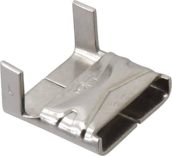 Made in USA - Grade 200 to 300, Stainless Steel Banding Strap Buckle - 3/4" Wide - Strong Tooling