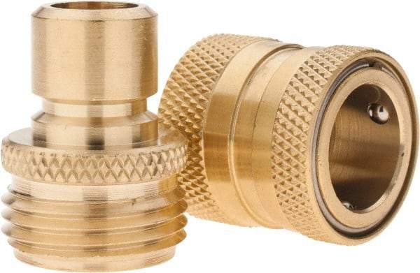 Coilhose Pneumatics - Garden Hose Coupler & Connector Set - Brass - Strong Tooling