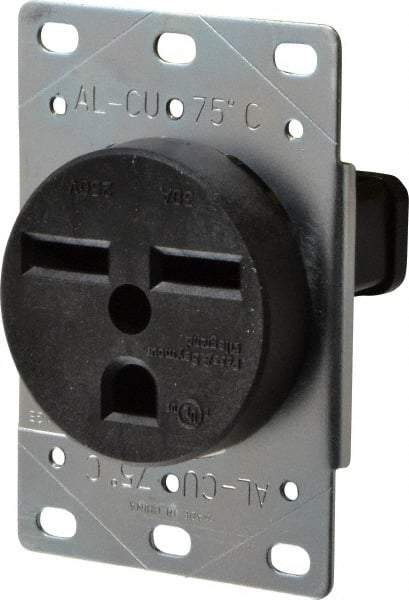 Pass & Seymour - 250 VAC, 30 Amp, 6-30R NEMA Configuration, Brown, Industrial Grade, Self Grounding Single Receptacle - 1 Phase, 2 Poles, 3 Wire, Flush Mount - Strong Tooling