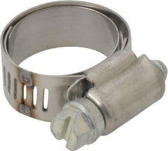 IDEAL TRIDON - SAE Size 10, 11/16 to 1-1/16" Diam, Stainless Steel Shielded Worm Drive Clamp - Material Grade 201, Series 613 - Strong Tooling