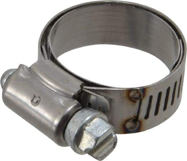 IDEAL TRIDON - SAE Size 12, 11/16 to 1-1/4" Diam, Stainless Steel Shielded Worm Drive Clamp - Material Grade 201, Series 613 - Strong Tooling