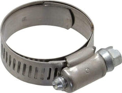 IDEAL TRIDON - SAE Size 16, 3/4 to 1-1/2" Diam, Stainless Steel Shielded Worm Drive Clamp - Material Grade 201, Series 613 - Strong Tooling