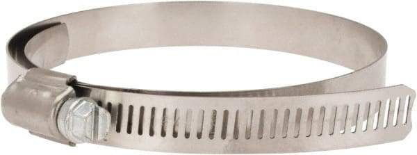 IDEAL TRIDON - SAE Size 64, 3-9/16 to 4-1/2" Diam, Stainless Steel Shielded Worm Drive Clamp - Material Grade 201, Series 613 - Strong Tooling