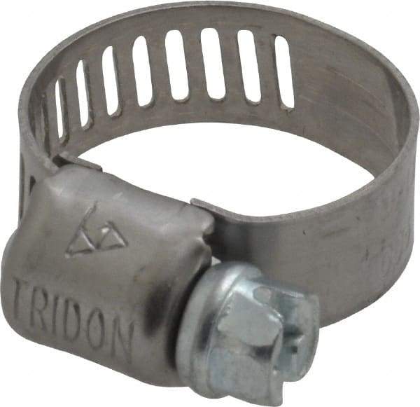 IDEAL TRIDON - SAE Size 5, 5/16 to 11/16" Diam, Stainless Steel Miniature Worm Drive Clamp - 5/16" Wide, Material Grade 301, Series 325 - Strong Tooling