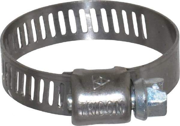 IDEAL TRIDON - SAE Size 12, 9/16 to 1-1/4" Diam, Stainless Steel Miniature Worm Drive Clamp - 5/16" Wide, Material Grade 301, Series 325 - Strong Tooling