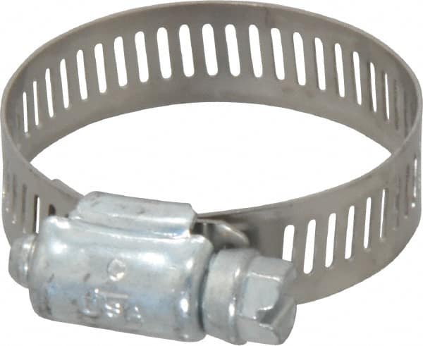 IDEAL TRIDON - SAE Size 20, 3/4 to 1-3/4" Diam, Carbon Steel Worm Drive Clamp - 1/2" Wide, Series 600 - Strong Tooling