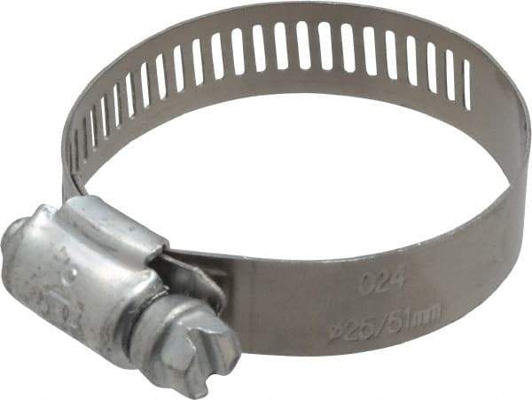 IDEAL TRIDON - SAE Size 24, 1-1/16 to 2" Diam, Carbon Steel Worm Drive Clamp - 1/2" Wide, Series 600 - Strong Tooling