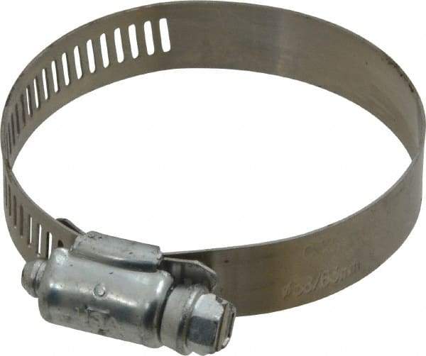 IDEAL TRIDON - SAE Size 32, 1-9/16 to 2-1/2" Diam, Carbon Steel Worm Drive Clamp - 1/2" Wide, Series 600 - Strong Tooling