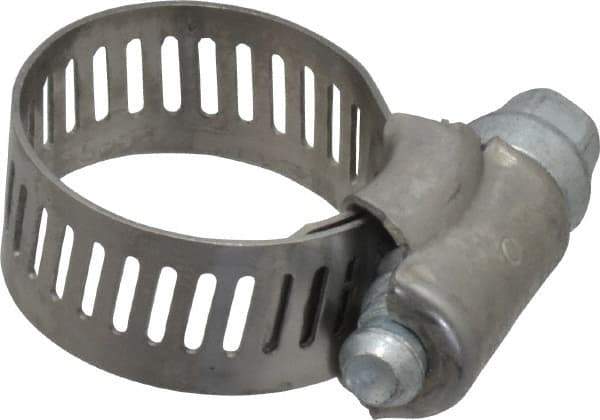 IDEAL TRIDON - SAE Size 8, 7/16 to 1" Diam, Stainless Steel Worm Drive Clamp - 1/2" Wide, Material Grade 201, Series 611 - Strong Tooling