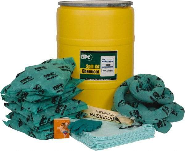 Brady SPC Sorbents - 38 Gal Capacity Hazardous Materials Spill Kit - 55 Gal Drum - Strong Tooling