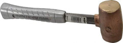 American Hammer - 4 Lb Head 1-3/4" Face Bronze Head Hammer - 11-1/2" OAL, Aluminum Handle - Strong Tooling