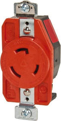 Cooper Wiring Devices - 125 VAC, 20 Amp, L5-20R NEMA, Isolated Ground Receptacle - 2 Poles, 3 Wire, Female End, Orange - Strong Tooling