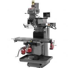 Jet - 54" Long x 12" Wide, 3 Phase Newall DP700 CNC Milling Machine - Variable Speed Pulley Control, NT40 Taper, 5 hp - Strong Tooling