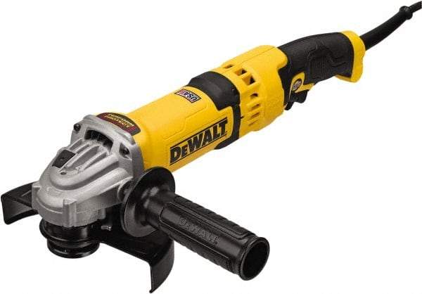 DeWALT - 4-1/2, 5 & 6" Wheel Diam, 9,000 RPM, Corded Angle & Disc Grinder - 5/8-11 Spindle, 120 Volts, 13 Amps - Strong Tooling