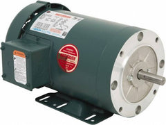 Leeson - 3 Max hp, 3,600 Max RPM, Premium Efficient Electric AC DC Motor - 230/460 V Input, Three Phase, 56HC Frame, C-Face with Base Mount, TEFC Enclosure - Strong Tooling