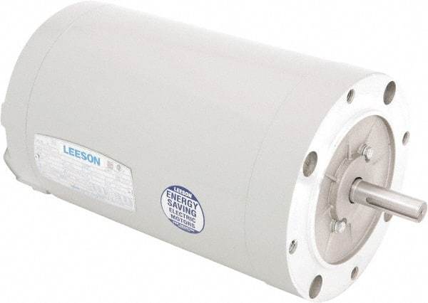 Leeson - 1 Max hp, 850 Max RPM, Electric AC DC Motor - 208-230/460 V Input, Three Phase, 56C Frame, C-Face Mount, TEAO Enclosure - Strong Tooling