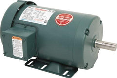 Leeson - 3 Max hp, 3,600 Max RPM, Premium Efficient Electric AC DC Motor - 230/460 V Input, Three Phase, 145T Frame, Rigid Base Mount, TEFC Enclosure - Strong Tooling