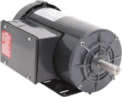 Leeson - 2 Max hp, 1,800 Max RPM, Capacitor Start Electric AC DC Motor - 115-208/230 V Input, Single Phase, 56HZ Frame, Rigid Base Mount, TEFC Enclosure - Strong Tooling